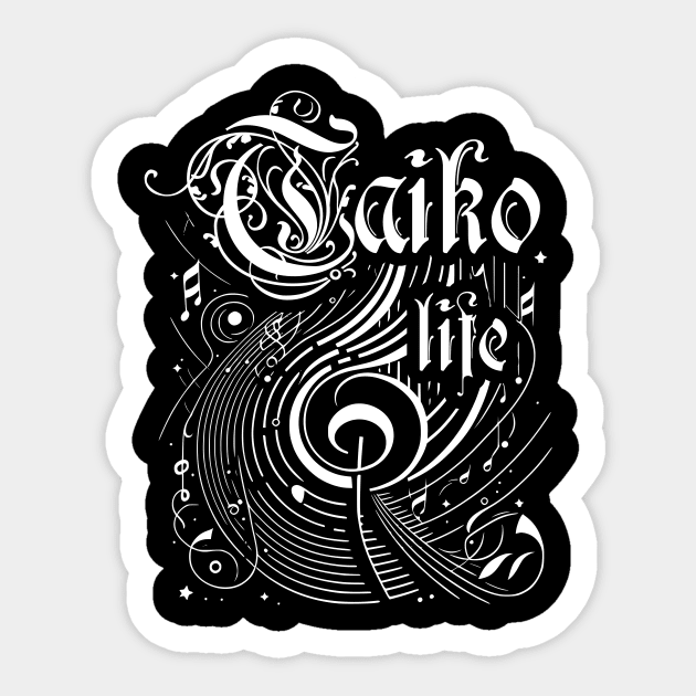 Wavy Music Taiko Life Sticker by walaodesigns